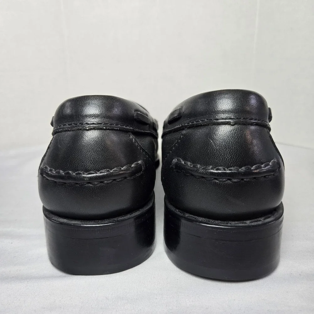 Polo Ralph Lauren Shoes Men 10 D Black Tassel Loafer Leather Moc Toe Slip On